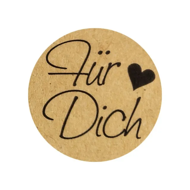 ideen-mit-herz-kraftpapier-sticker-f-r-dich-2-5-cm-500-st-ck-auf-rolle image 1