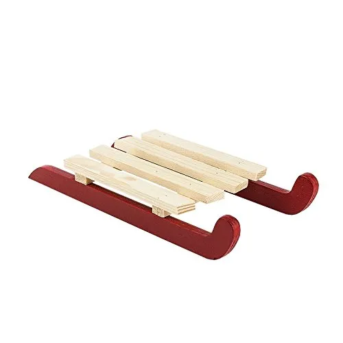 ideen-mit-herz-deko-schlitten-design-3-natur-rot-17cm-holzschlitten-2-st-ck image 1