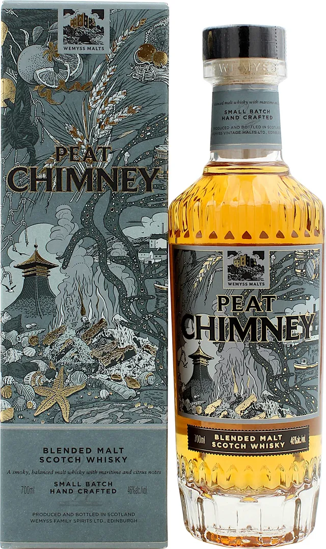 wemyss-malts-peat-chimney-blended-malt-scotch-whisky-46-vol-0-7l-in-geschenkbox image 1