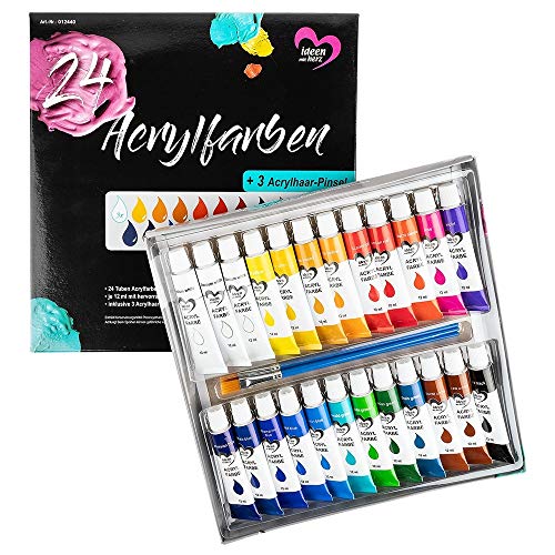 ideen-mit-herz-acrylfarben-set-24-tuben-12-ml-mit-3-pinseln image 7