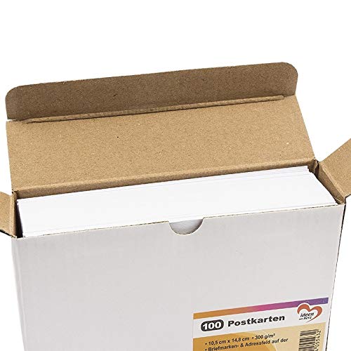 ideen-mit-herz-blanko-postkarten-wei-din-a6-100-st-ck-300-g-m image 5