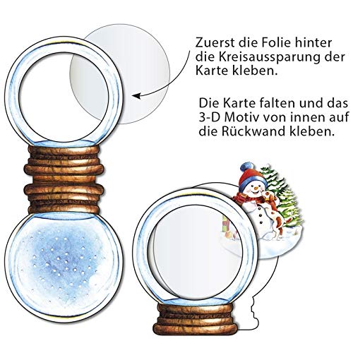 ideen-mit-herz-3-d-sichtfolien-gru-karten-schneekugel-13x11-5cm-40-teilig image 2
