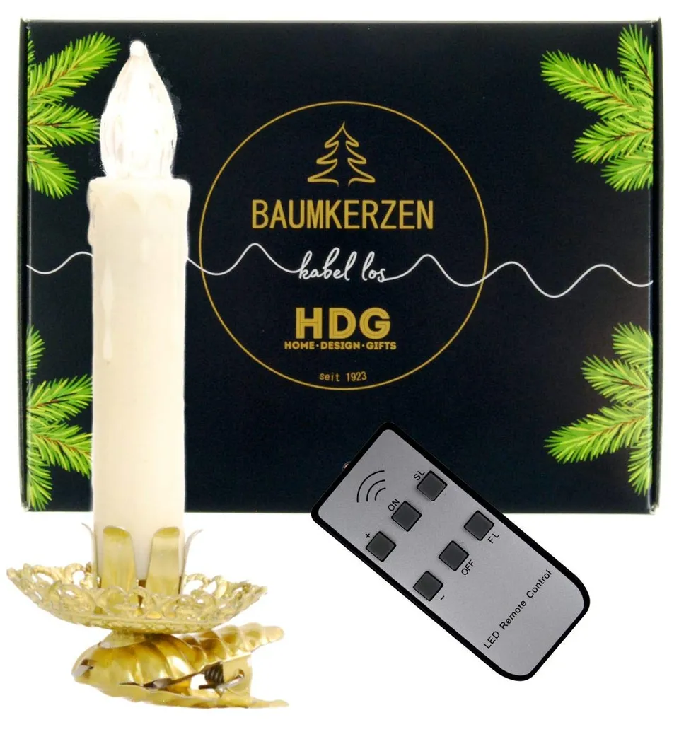 hdg-baumkerzen-kabellos-8er-set-led-christbaumkerzen-wei-mit-vintage-clip-gold-f image 1