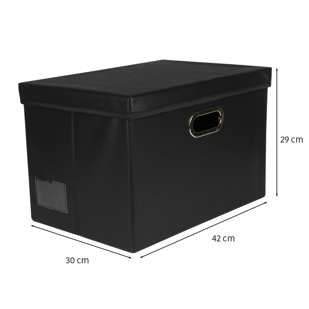 ideen-mit-herz-aufbewahrungsboxen-mit-deckel-2er-set-schwarz-lederoptik-42-x-30- image 2