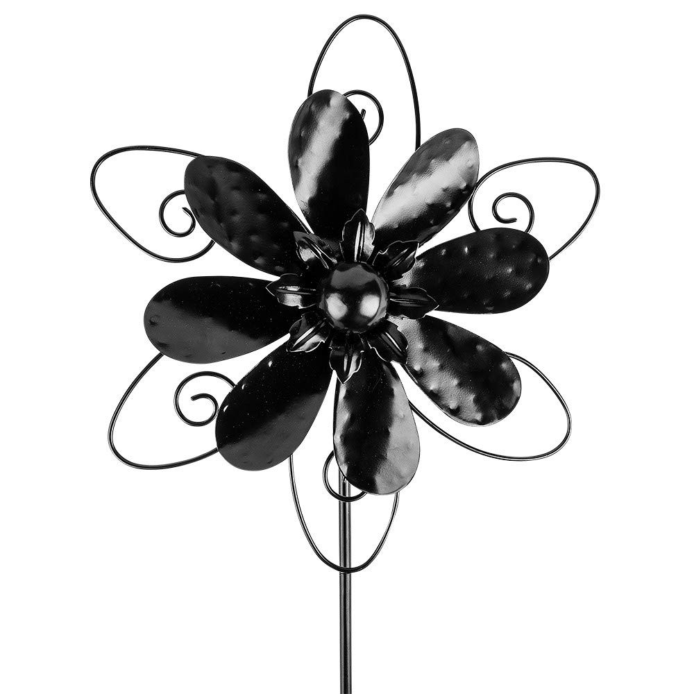 ideen-mit-herz-windrad-metall-schwarz-design-3-29-5-cm-h-he-107-cm image 3