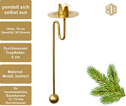 hdg-balancekerzenhalter-6er-set-gold-metall-16-cm image 8