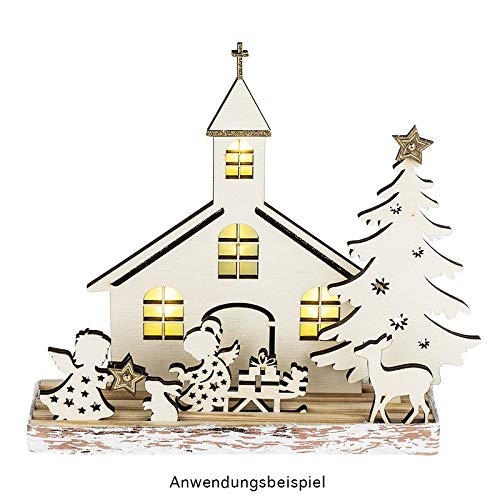 ideen-mit-herz-3-d-landschaft-kirche-engelchen-7-teilig-zum-stecken-holz image 5