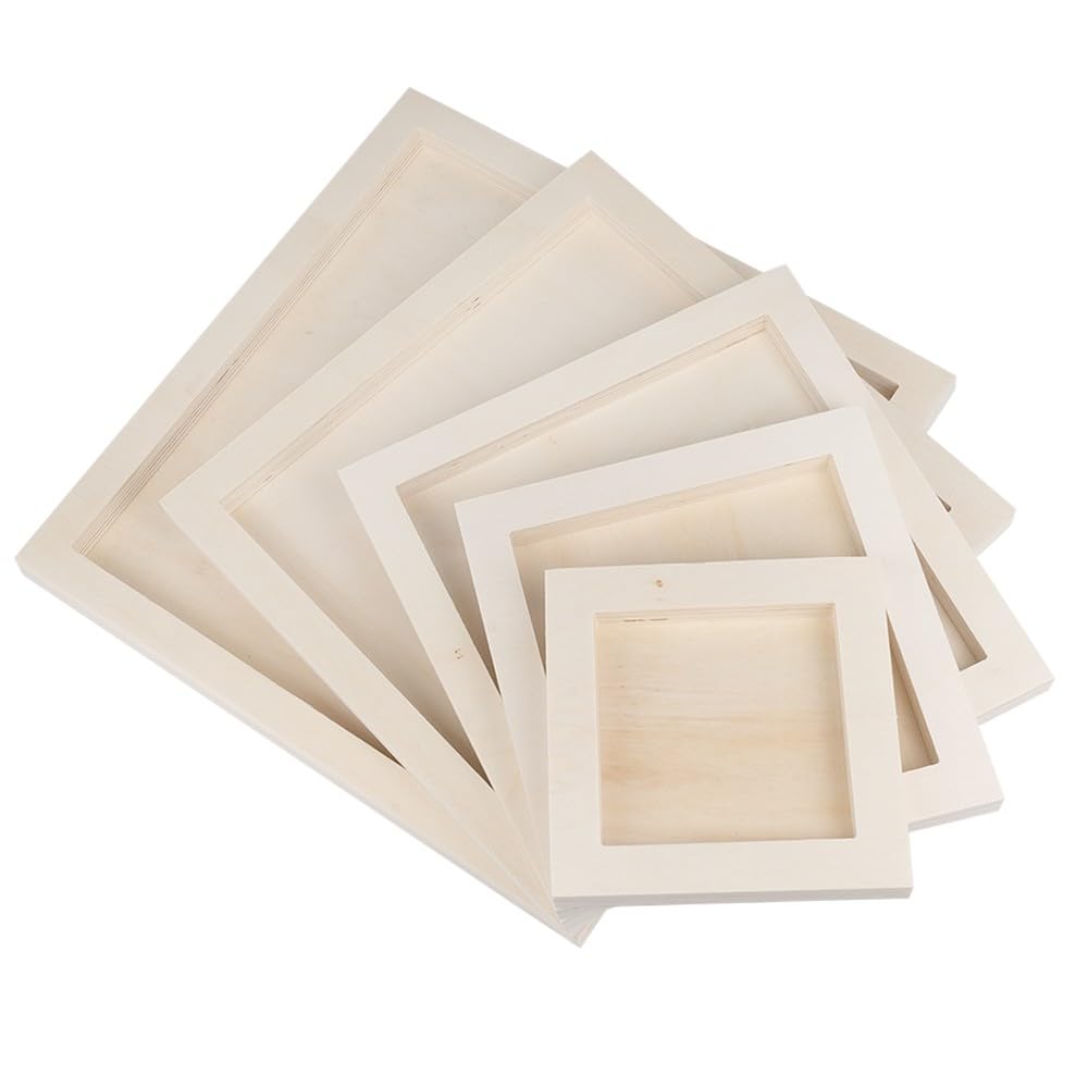 ideen-mit-herz-holzrahmen-set-quadratisch-5-st-ck-zum-basteln-und-bemalen image 1