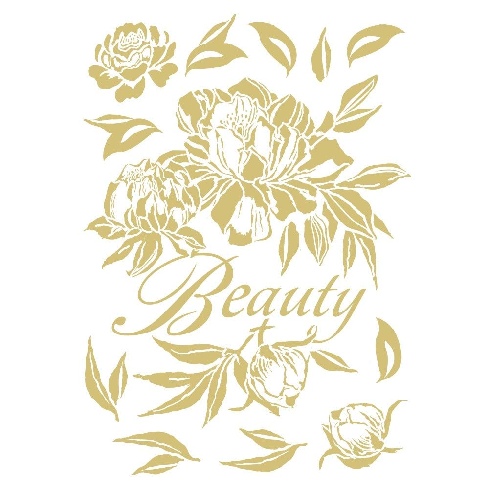 ideen-mit-herz-metallic-b-geltransfer-din-a4-rosen-bl-tter-silber image 8