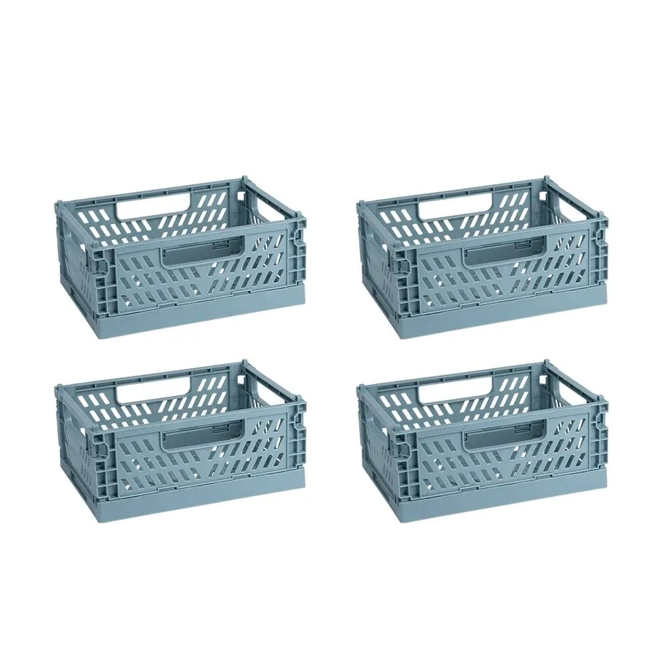 ideen-mit-herz-klappkisten-15x10x5-7-cm-taubenblau-4-st-ck-stapelbare-aufbewahru image 1