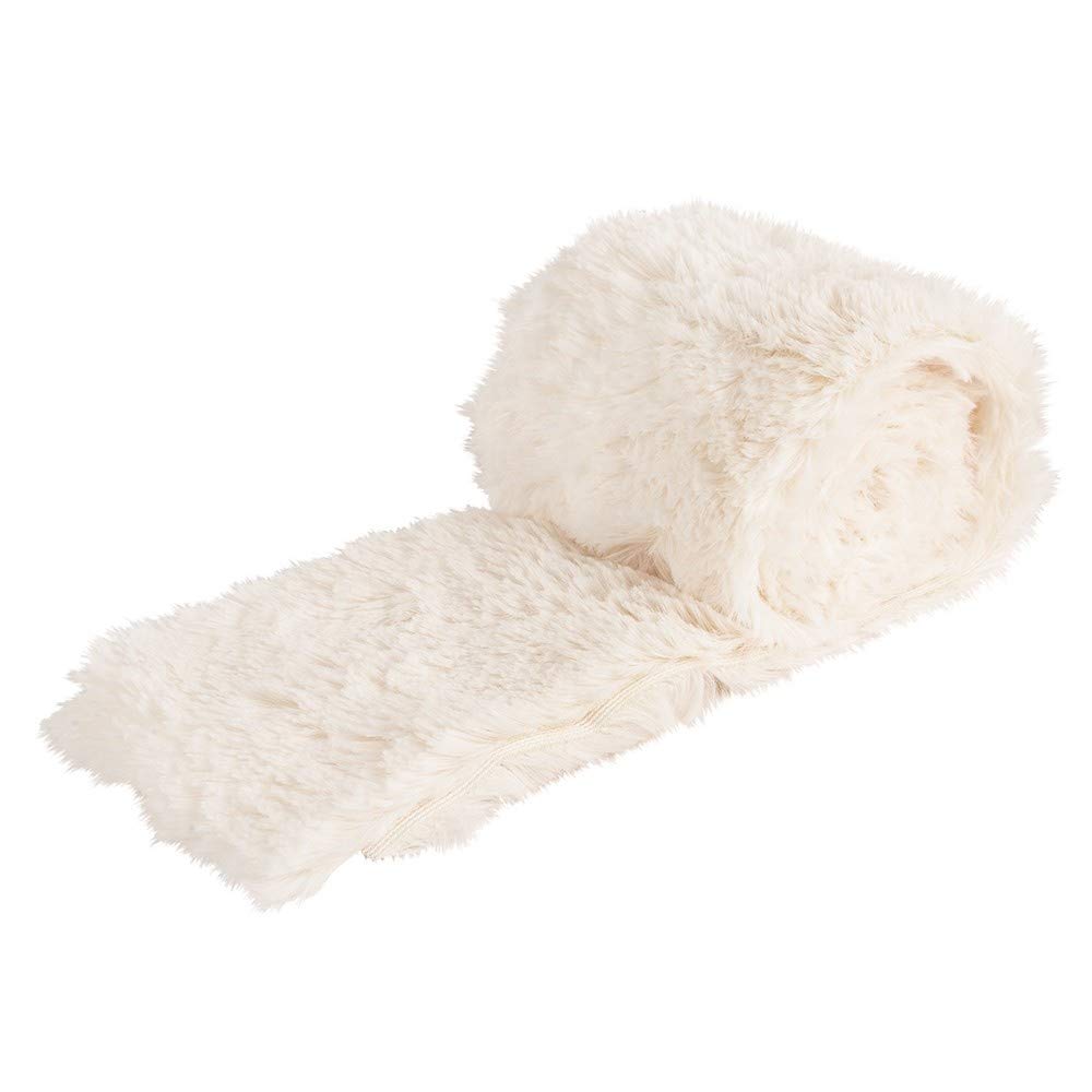 ideen-mit-herz-kunstfell-band-pl-sch-8-cm-x-2-m-creme-wei image 1