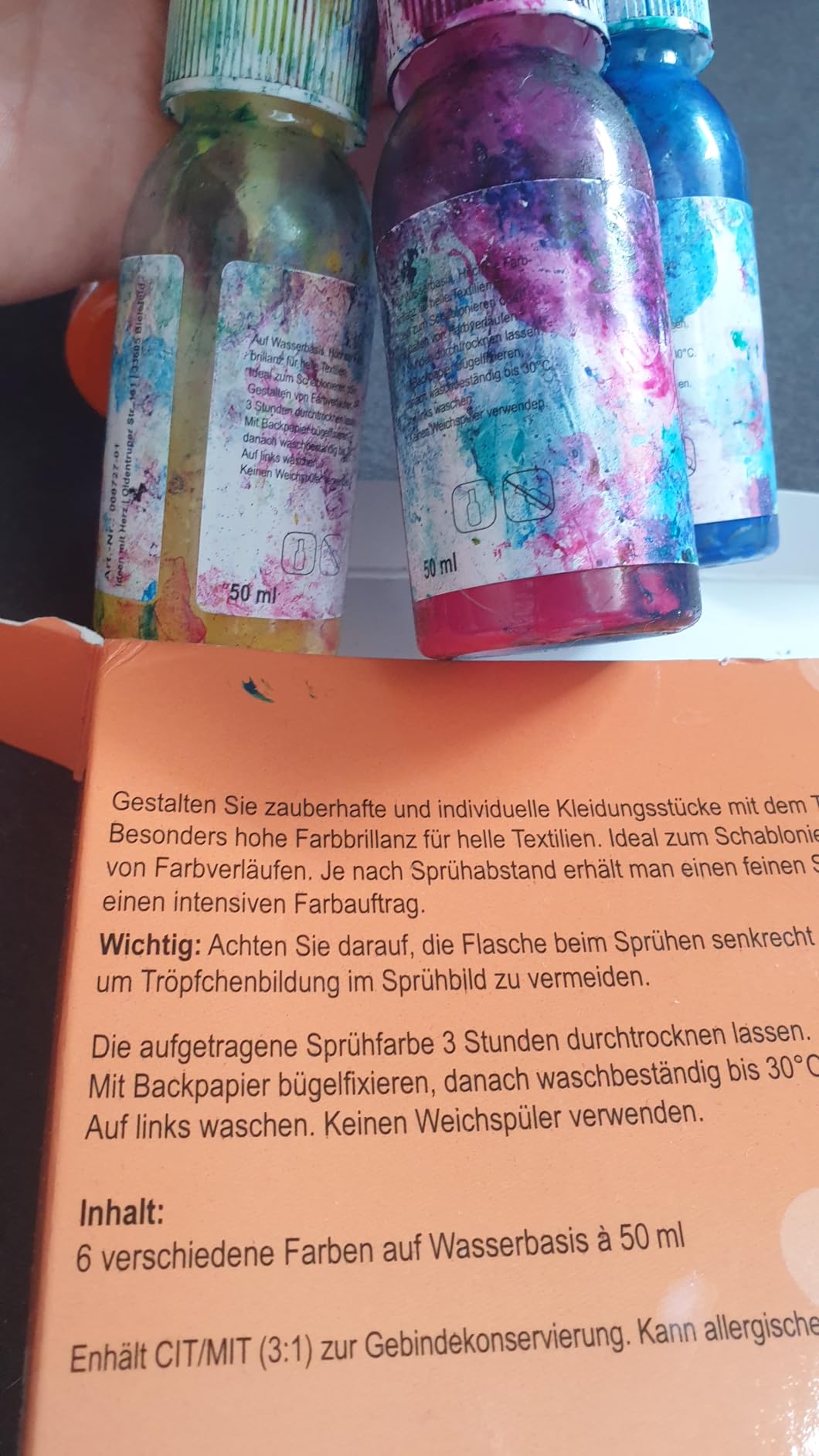 Leider fleckig geworden