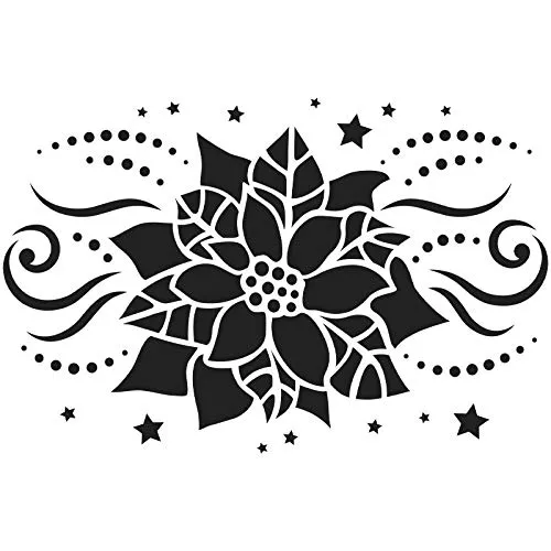 ideen-mit-herz-laser-kunststoff-schablone-din-a4-weihnachtsstern-wintermotiv image 1