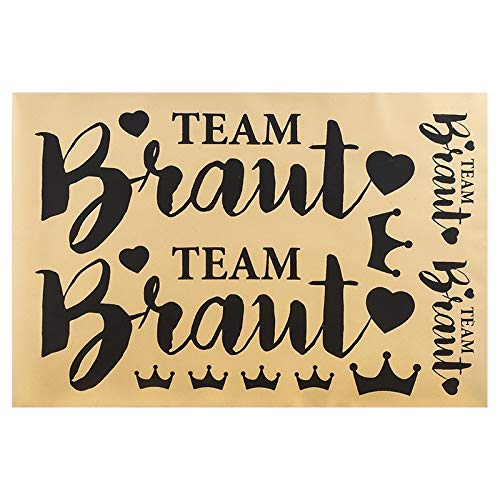 ideen-mit-herz-metallic-b-geltransfers-braut-team-braut-jga-hochzeit-gold-din-a4 image 2