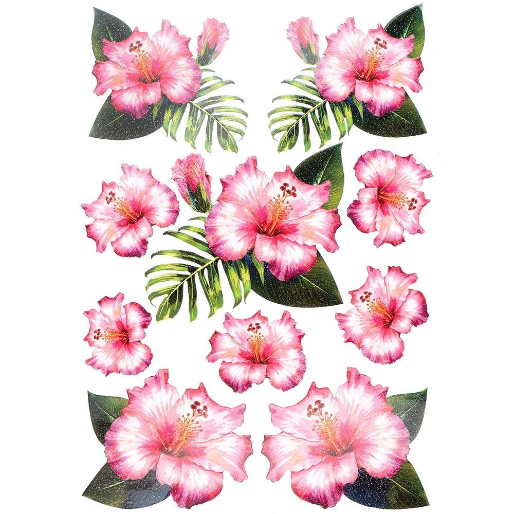 ideen-mit-herz-color-b-geltransfer-glitzer-hibiskus-din-a4 image 1