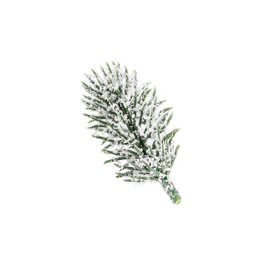 ideen-mit-herz-deko-tannenzweige-beschneit-6-5-cm-55-st-ck-k-nstliches-tannengr- image 1