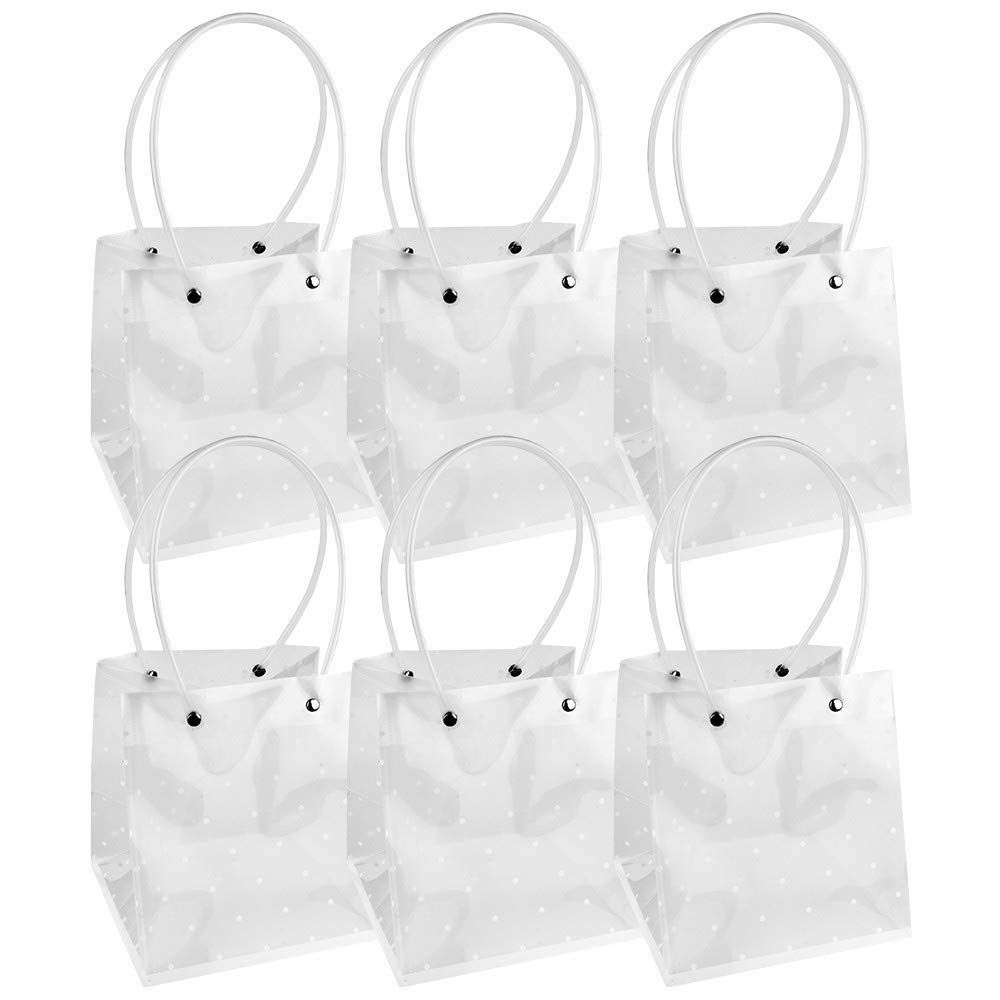 ideen-mit-herz-geschenktaschen-mit-henkel-16-x-15-x-17-cm-transluzent-wei-punkte image 1