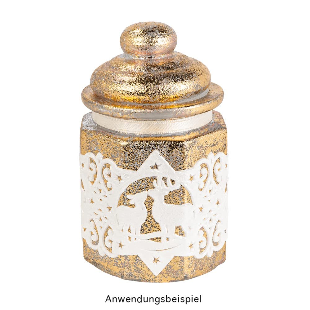 ideen-mit-herz-glas-bonbonieren-achteckig-2-st-ck-8-x-8-x-12-5-cm-230-ml-mit-gla image 2