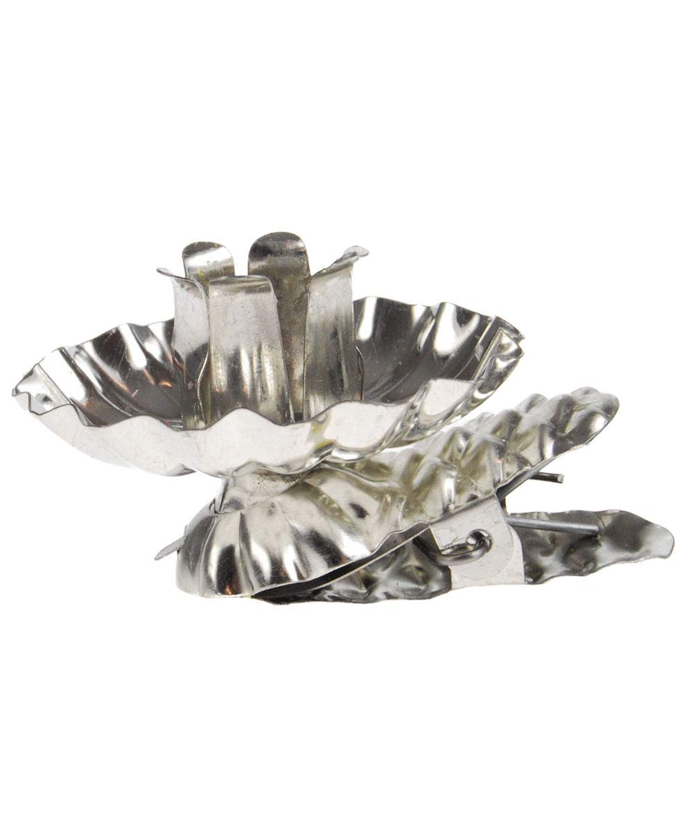 hdg-baumkerzenhalter-mit-clip-silber-10er-set-zapfenform-made-in-germany image 3