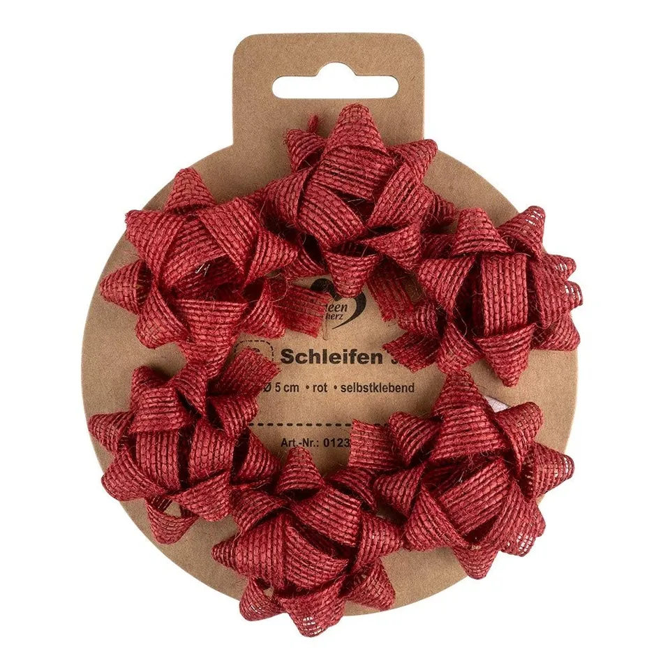 ideen-mit-herz-geschenk-schleifen-jute-selbstklebend-5-cm-rot-6-st-ck image 1