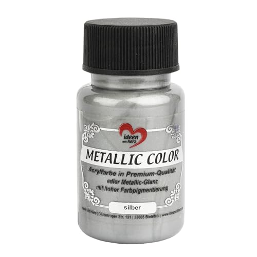 ideen-mit-herz-metallic-color-acrylfarbe-silber-50-ml image 6