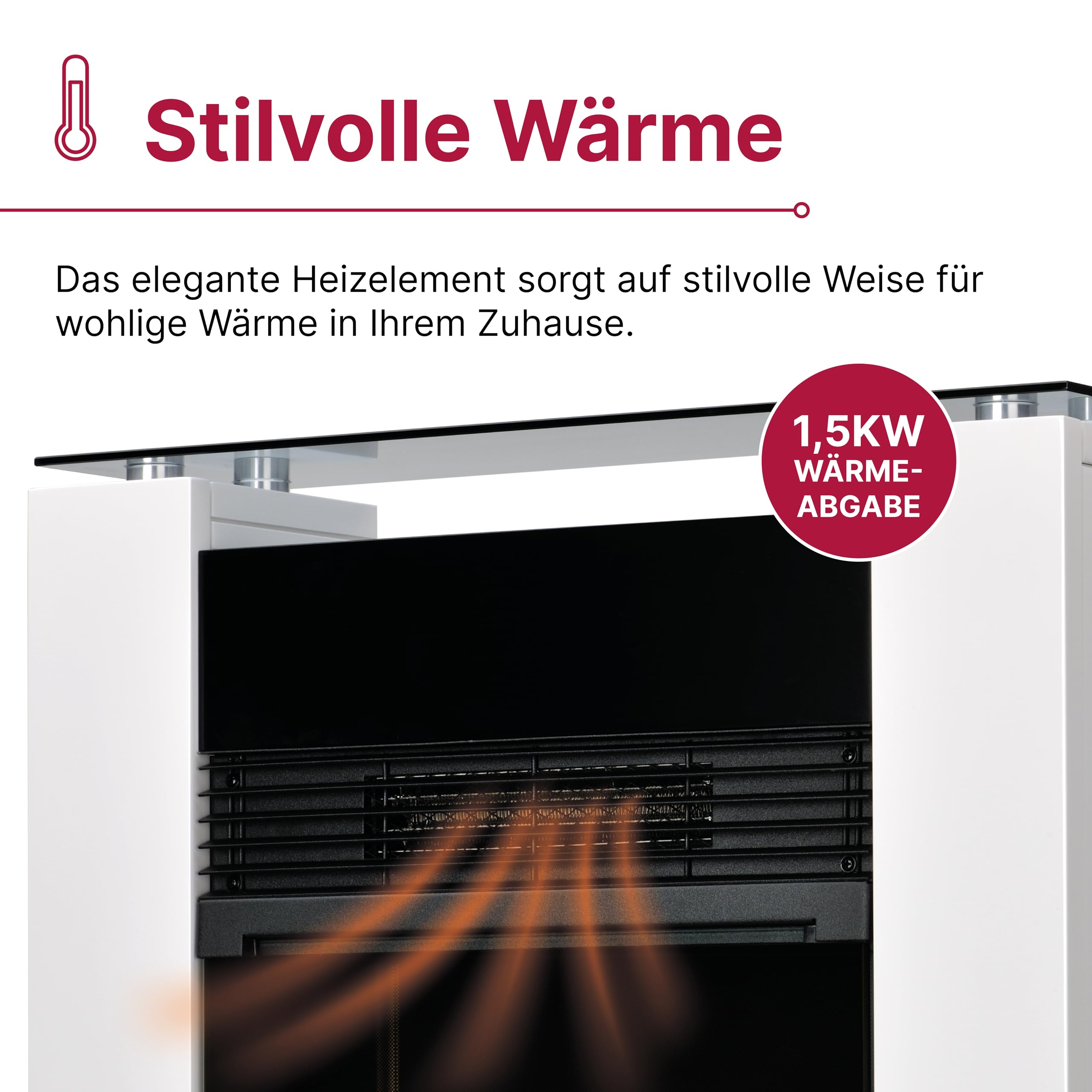 dimplex-gisella-optiflame-elektrokamin-mit-heizung-wei-glasablage image 5