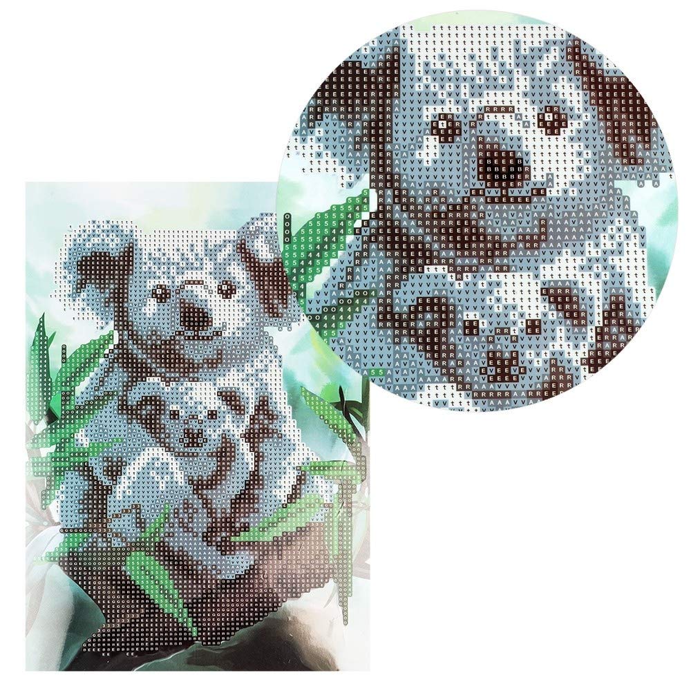 ideen-mit-herz-diamond-painting-gru-karte-koalas-din-a4-komplettset-mit-umschlag image 2