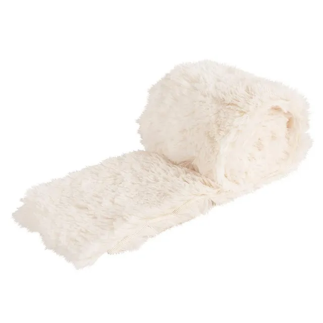 ideen-mit-herz-kunstfell-band-pl-sch-8-cm-x-2-m-creme-wei image 1
