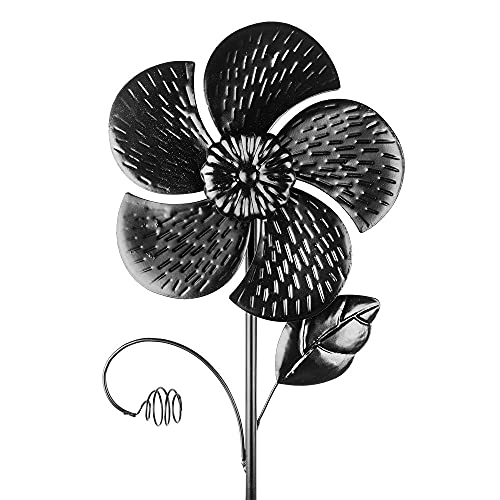 ideen-mit-herz-windrad-aus-metall-schwarz-design-6-18-cm-h-he-50-cm-f-r-garten image 6