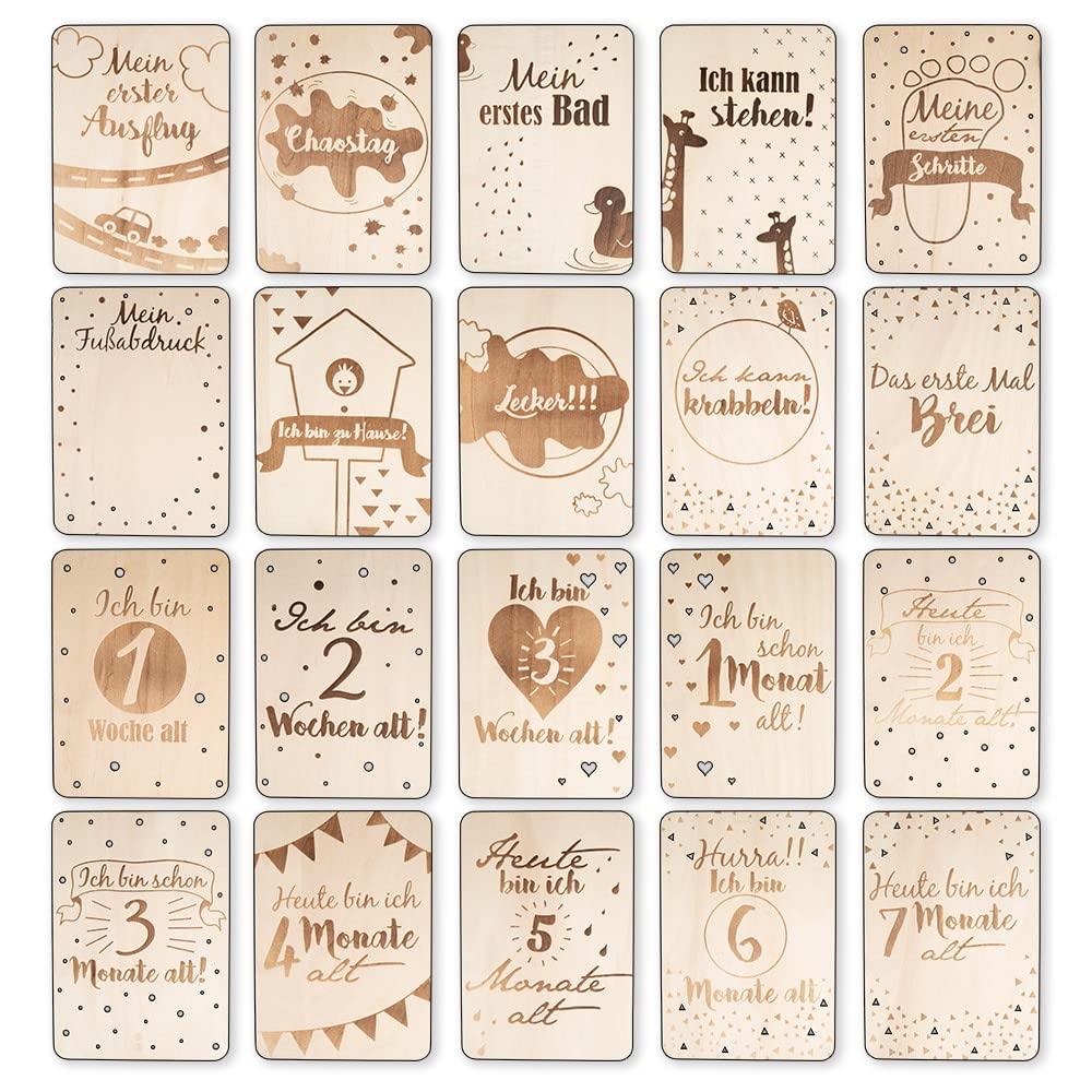 ideen-mit-herz-meilensteinkarten-baby-holz-mein-1-jahr-20-karten image 2