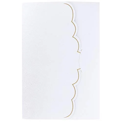 ideen-mit-herz-dreifach-gru-karten-mit-goldfolie-b6-gru-kartenset-10-st-ck-wei-m image 1