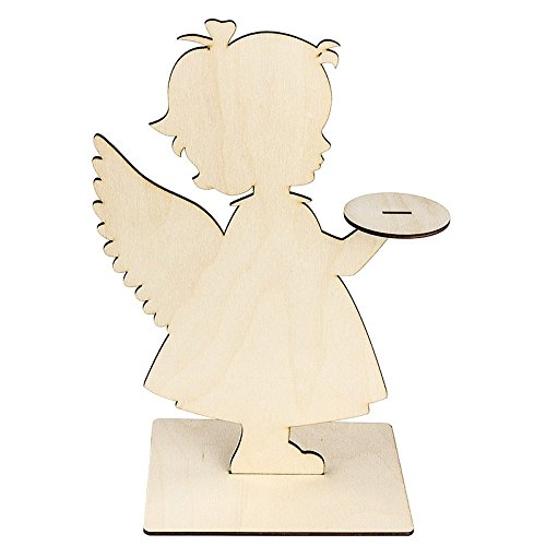 ideen-mit-herz-deko-engel-holz-zum-aufstellen-31x19-2cm-mit-podest image 1