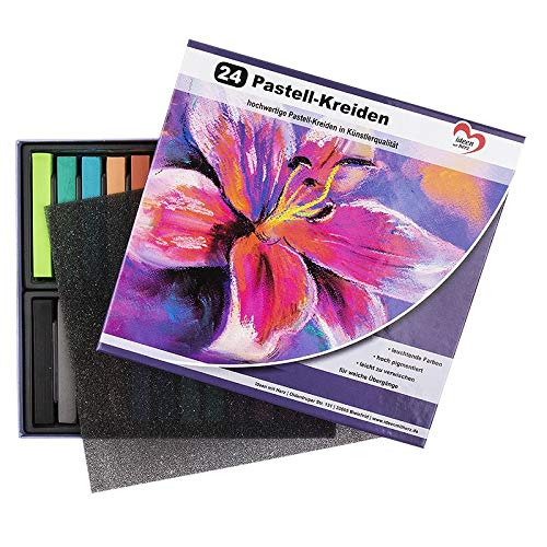 ideen-mit-herz-pastell-kreide-24er-set-hochpigmentierte-soft-kreiden-im-karton image 1