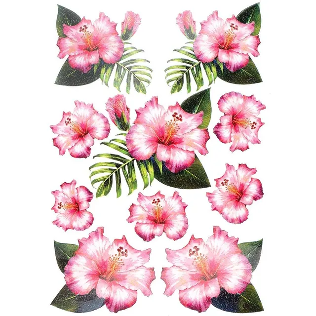 ideen-mit-herz-color-b-geltransfer-glitzer-hibiskus-din-a4 image 1