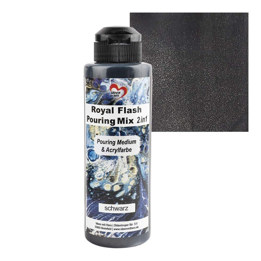 ideen-mit-herz-royal-flash-pouring-mix-2in1-schwarz-180-ml-mit-glitzer-effekt image 1