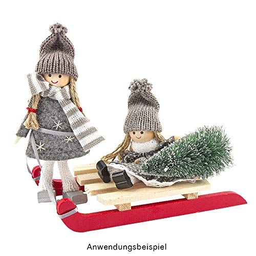 ideen-mit-herz-deko-schlitten-design-3-natur-rot-17cm-holzschlitten-2-st-ck image 2