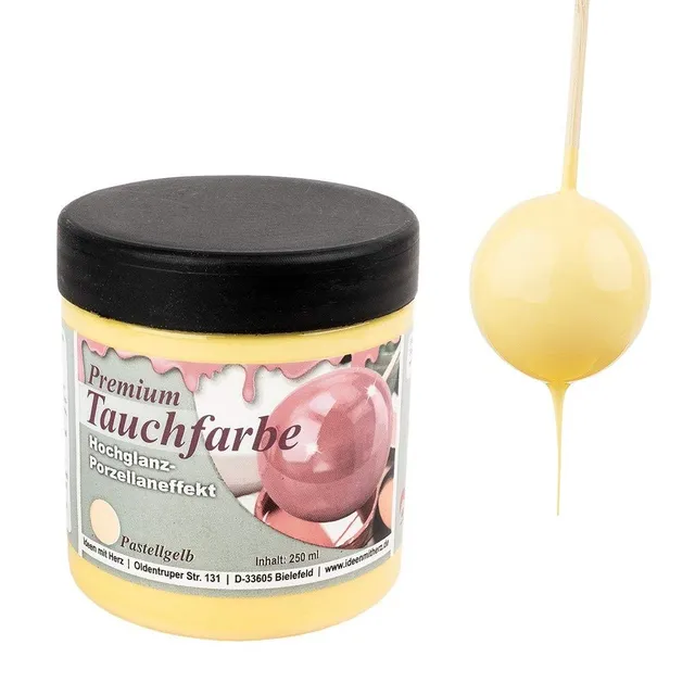 ideen-mit-herz-premium-tauchfarbe-hochglanz-porzellaneffekt-250-ml-pastellgelb image 1