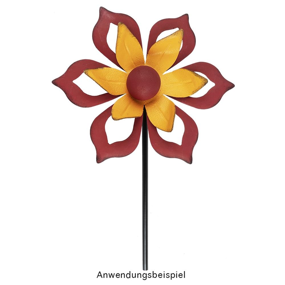 ideen-mit-herz-windrad-design-5-metall-windspiel-f-r-den-garten-22-cm-h-he-82-cm image 8
