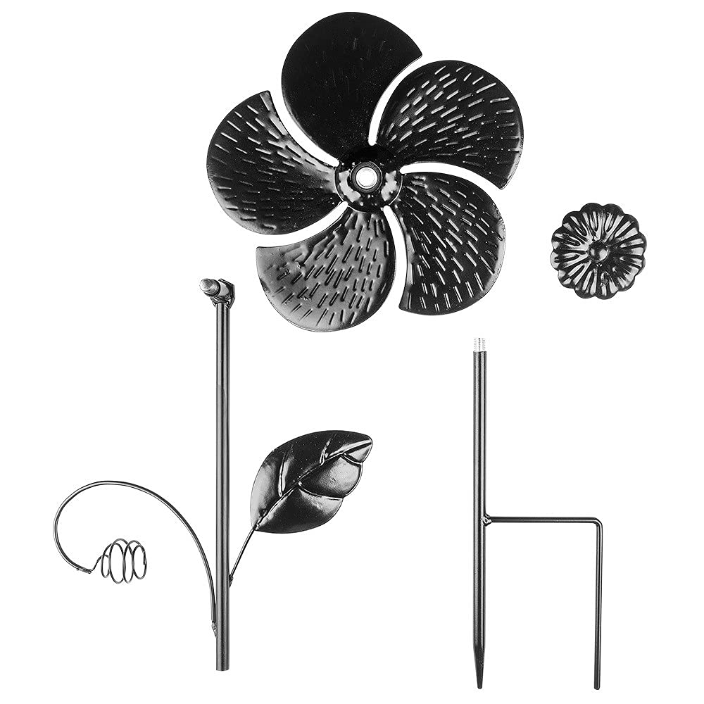 ideen-mit-herz-windrad-aus-metall-schwarz-design-6-18-cm-h-he-50-cm-f-r-garten image 3