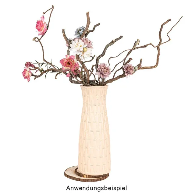 ideen-mit-herz-vase-relief-dekor-2-21-cm-silbergrau-blumenvase-aus-pet image 1