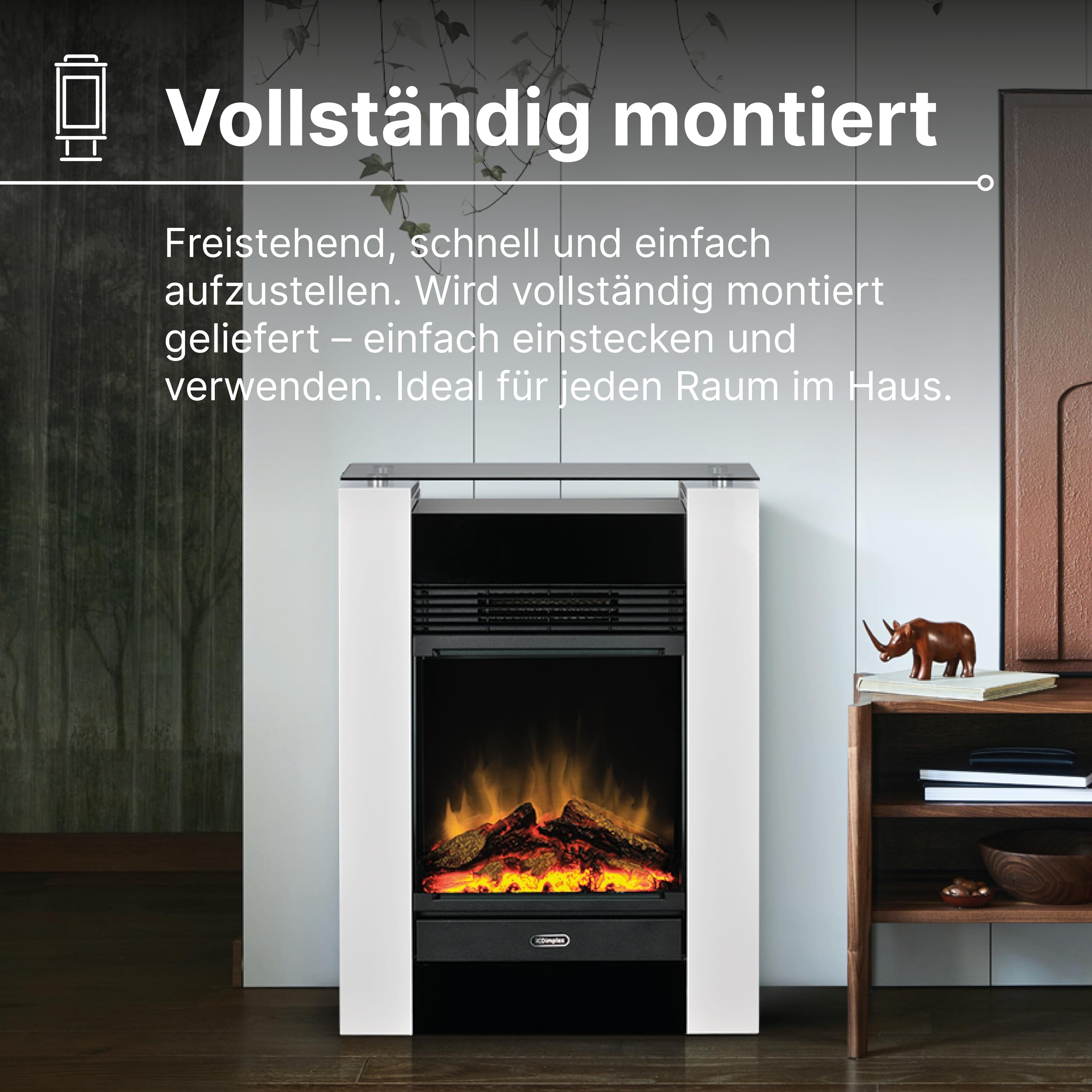 dimplex-gisella-optiflame-elektrokamin-mit-heizung-wei-glasablage image 7