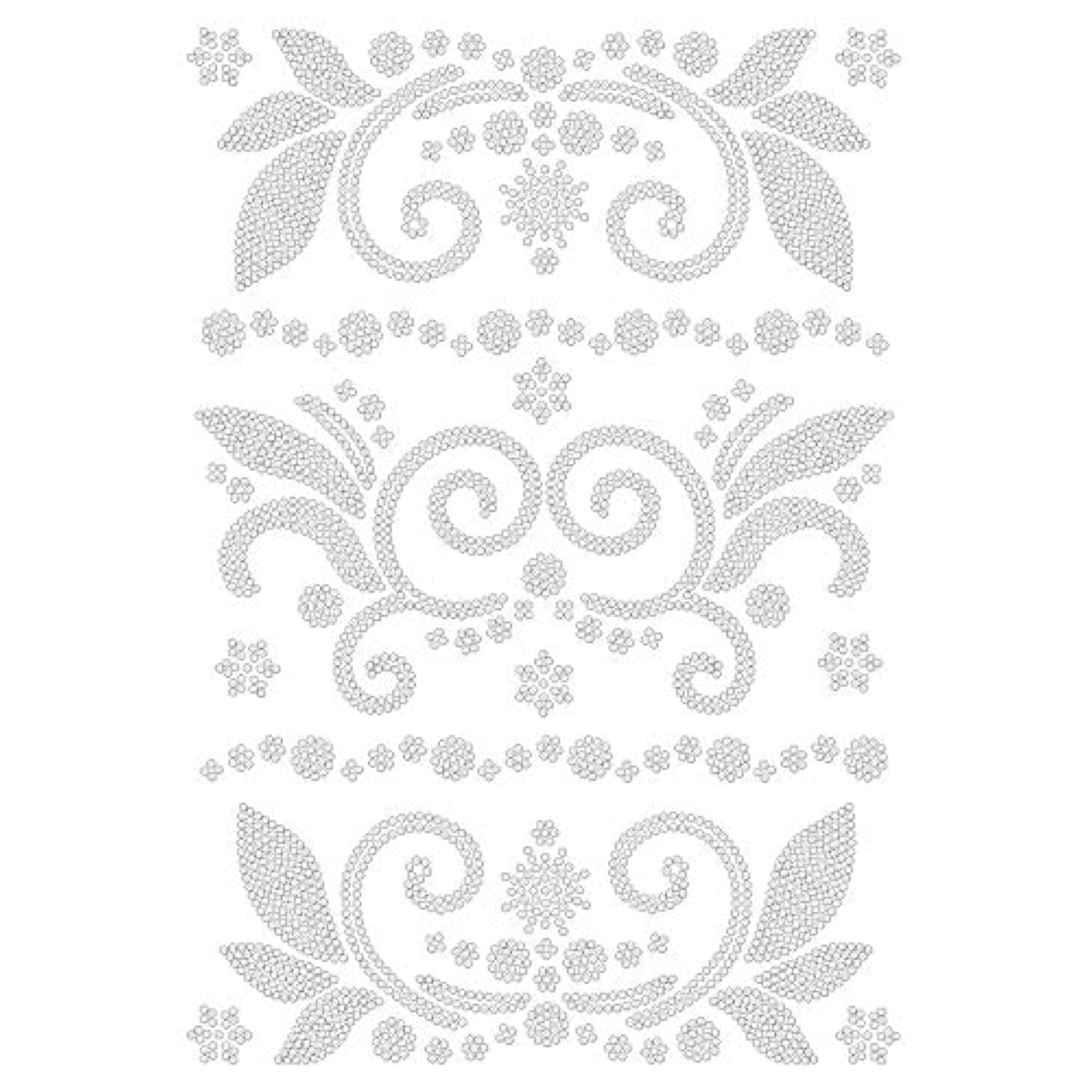 ideen-mit-herz-b-gelstrass-design-blattornamente-din-a4-strass-applikation-zum-a image 3