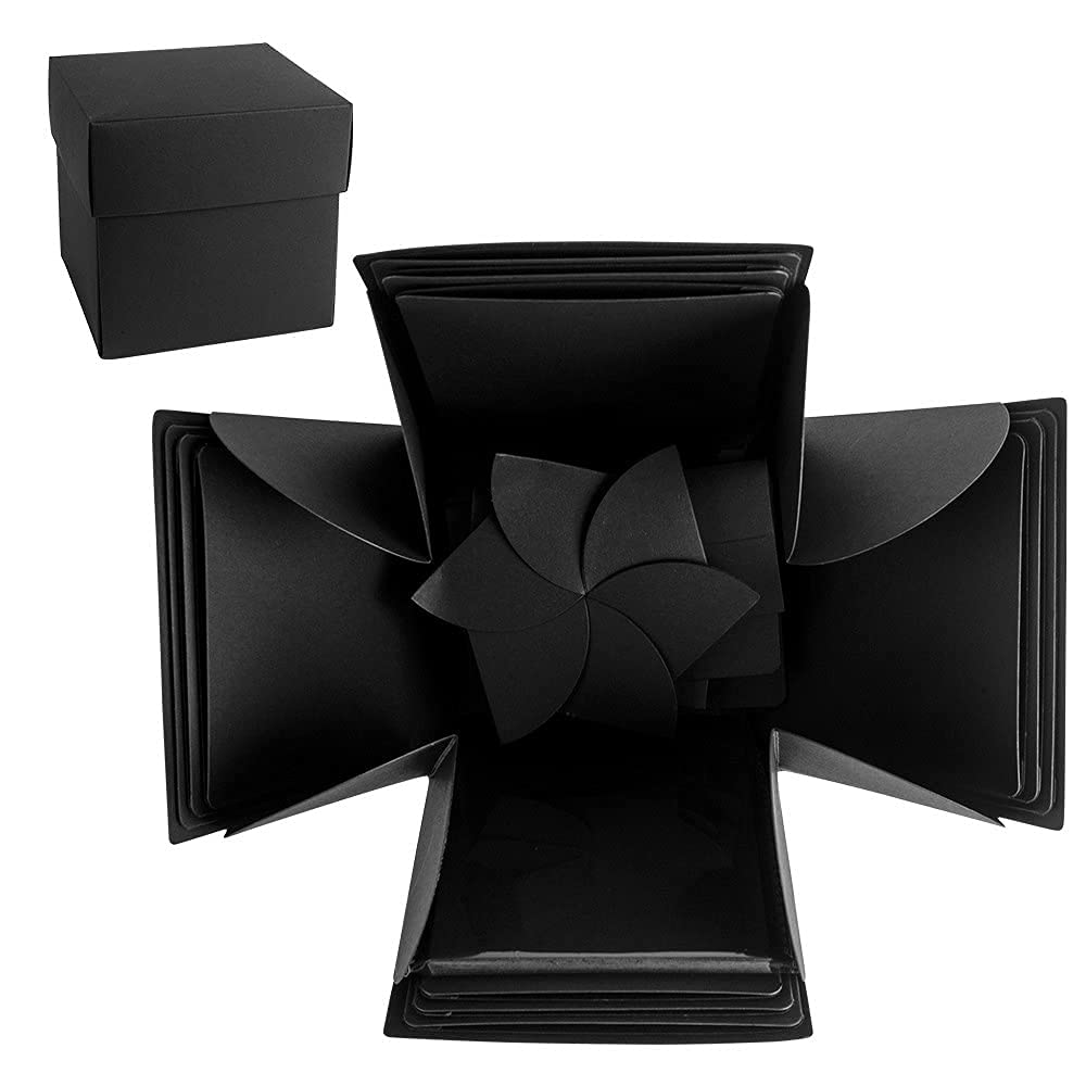 ideen-mit-herz-berraschungsbox-schwarz-12-5x12-5x12-5-cm-explosionsbox-24-teilig image 2