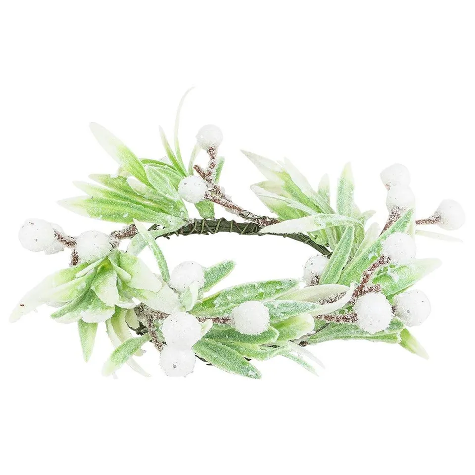 ideen-mit-herz-deko-kranz-winter-18-cm-mit-bl-ttern-tannenzapfen image 1