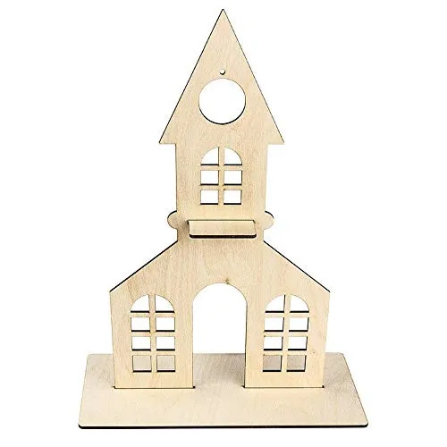ideen-mit-herz-deko-kirche-aus-holz-38-x-21-2-cm-mit-aussparung image 1