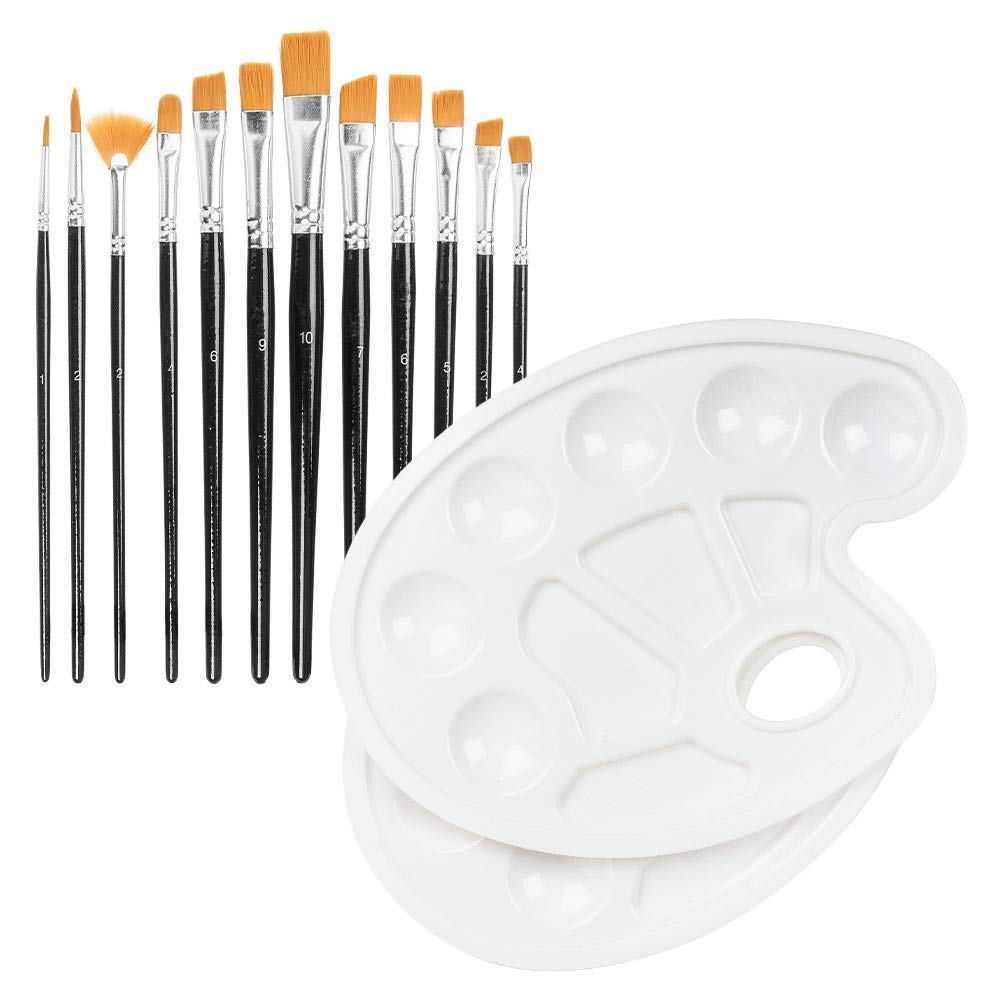 ideen-mit-herz-pinsel-set-12-pinsel-2-mischpaletten-23x17-cm image 1