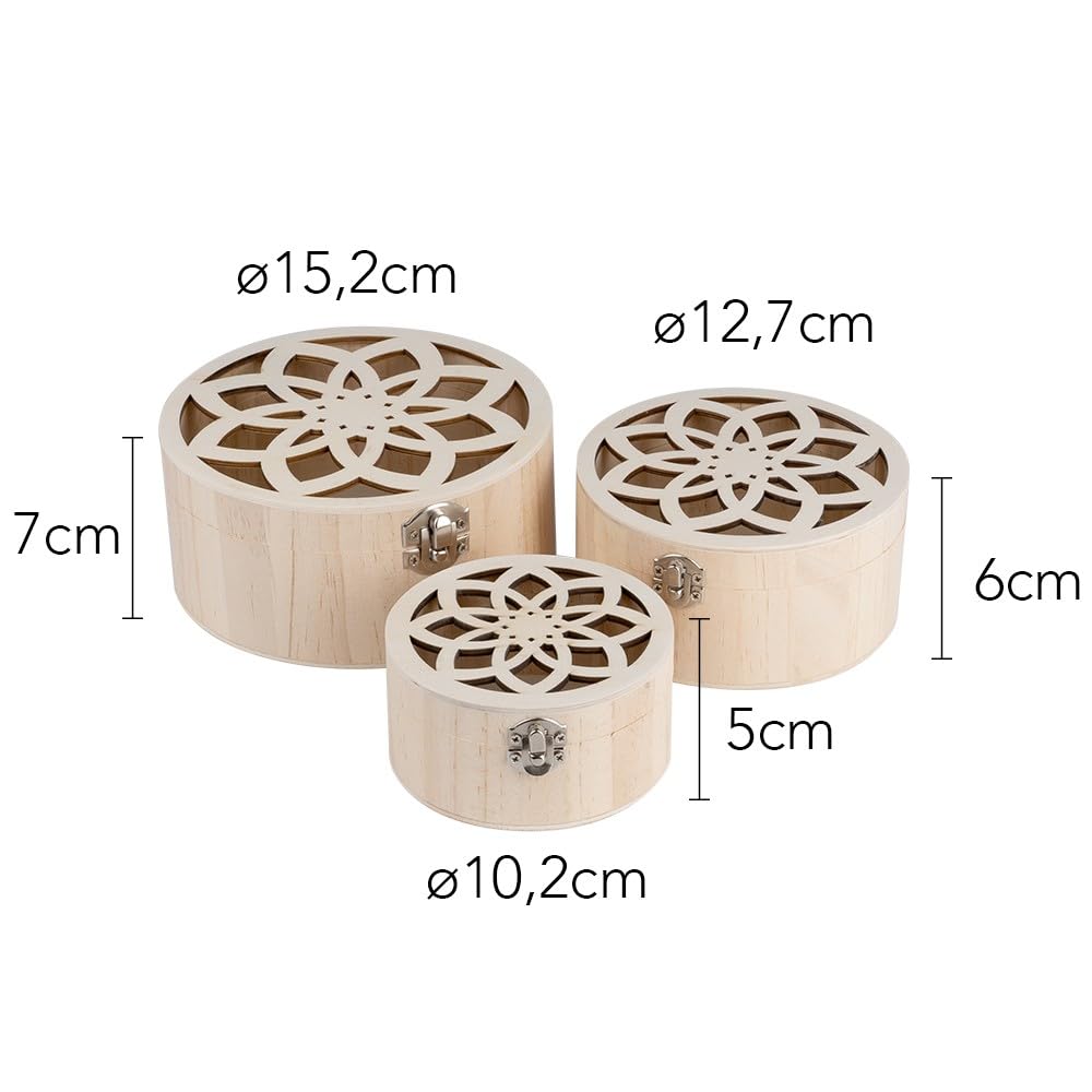 ideen-mit-herz-holz-boxen-vintage-rund-3-gr-en-3-st-ck-mit-ornament image 2
