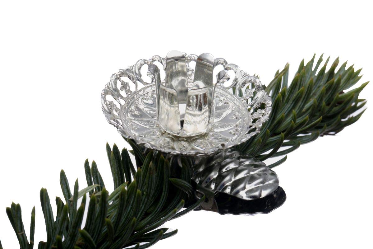 hdg-baumkerzenhalter-vintage-clip-8er-set-silber-made-in-germany image 3