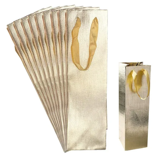 ideen-mit-herz-geschenktaschen-gold-36x10-5x10-5-cm-10-st-ck-flaschentaschen image 1