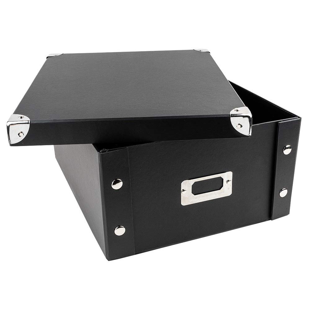 ideen-mit-herz-ordnungsboxen-3er-set-mit-deckel-faltbar-11l-31x26x14-cm-schwarz image 3